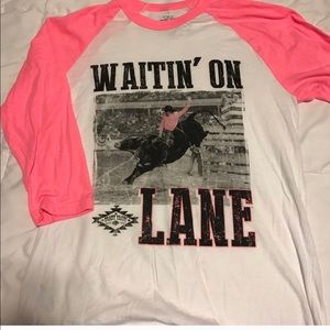 Crazy train three quarter length tee -